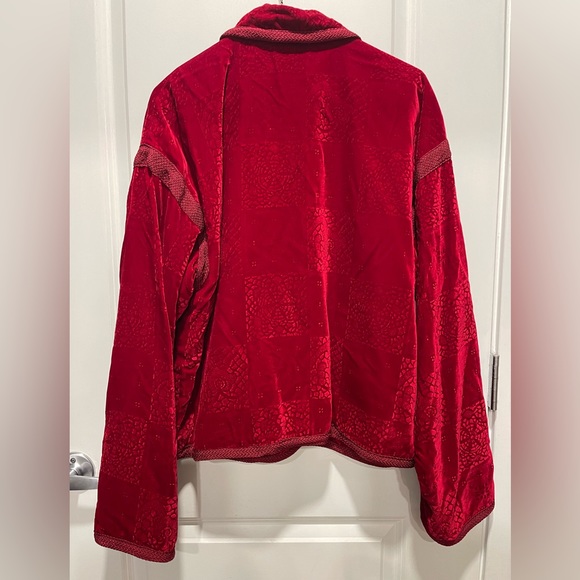 Max & Mabel Cranberry Red Jacket Blazer Size 1 - Picture 3 of 4